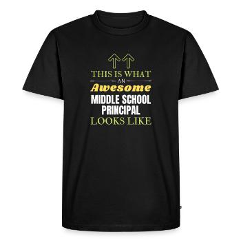 This is What an Awesome Middle School Principal Lo - Men's Premium Organic T-Shirt - black - Front - Nico (187cm)