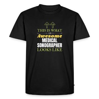 Voici à quoi ressemble un échographiste médical génial - T-shirt Premium bio Homme - noir - Devant - Nico (187cm)