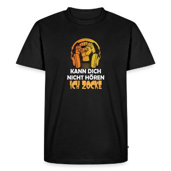 I gamble - can't hear you I gamble T-Shit - Men's Premium Organic T-Shirt - black - Front - Nico (187cm)