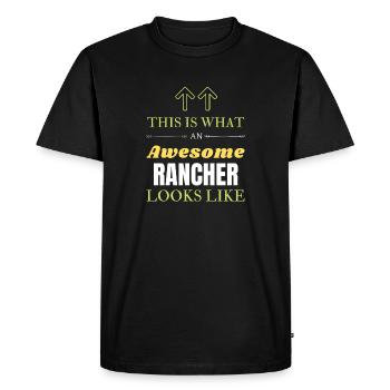 Voici à quoi ressemble un éleveur génial - T-shirt Premium bio Homme - noir - Devant - Nico (187cm)