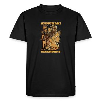 Annunaki Desendant Mythologie égyptienne - T-shirt Premium bio Homme - noir - Devant - Nico (187cm)