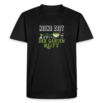 No Time of Garden ruft_ Gardener Nature Plant - Men's Premium Organic T-Shirt - black - Front - Nico (187cm)