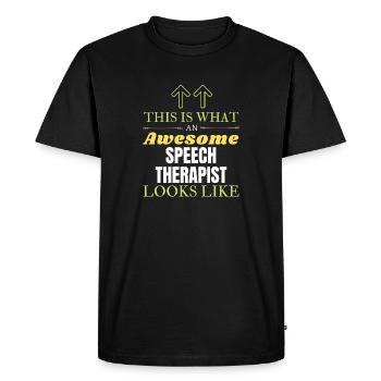 Voici à quoi ressemble un orthophoniste génial Lik - T-shirt Premium bio Homme - noir - Devant - Nico (187cm)