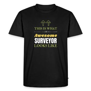 This is What an Awesome Surveyor Looks Like - Men's Premium Organic T-Shirt - black - Front - Nico (187cm)