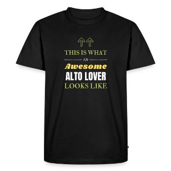 This is what an awesome Alto lover looks like - Men's Premium Organic T-Shirt - black - Front - Nico (187cm)