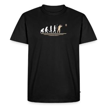 Darting Dartist Darted Evolution Dart - Men's Premium Organic T-Shirt - black - Front - Nico (187cm)