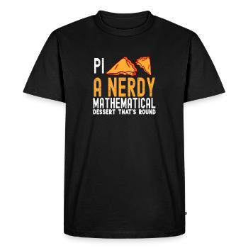 Pi Nerdy Mathematical Dessert Baking - T-shirt Premium bio Homme - noir - Devant - Nico (187cm)