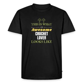 Voici à quoi ressemble un amateur de crochet génial - T-shirt Premium bio Homme - noir - Devant - Nico (187cm)