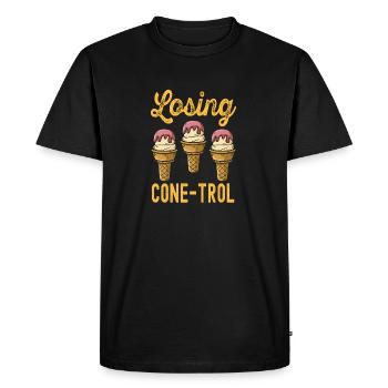 Gelato Losing Cone-trol Scoop Crème - T-shirt Premium bio Homme - noir - Devant - Nico (187cm)