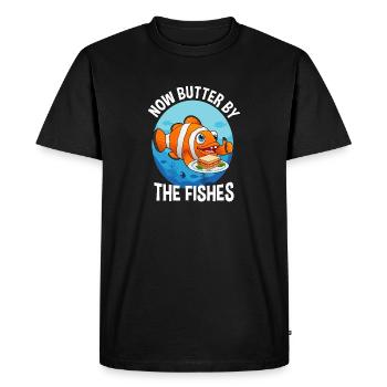 Now Butter By The Fishes Deutsche Sprichwörter - T-shirt Premium bio Homme - noir - Devant - Nico (187cm)