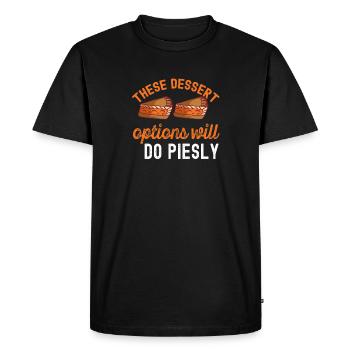 Le dessert pâtissier fera la pâtisserie Piesly Baker - T-shirt Premium bio Homme - noir - Devant - Nico (187cm)