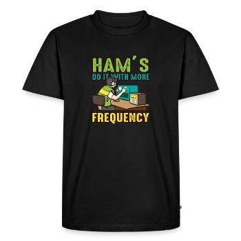 Radio Faites-le avec la fréquence Radio amateur - T-shirt Premium bio Homme - noir - Devant - Nico (187cm)