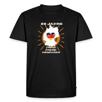 Peace in Germany - Men's Premium Organic T-Shirt - black - Front - Nico (187cm)