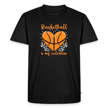 Le basket-ball est mon basket-ball de la Saint-Valentin - T-shirt Premium bio Homme - noir - Devant - Nico (187cm)