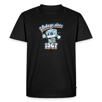Best of 1967 Vintage Retro 58th Birthday Gift - Men's Premium Organic T-Shirt - black - Front - Nico (187cm)