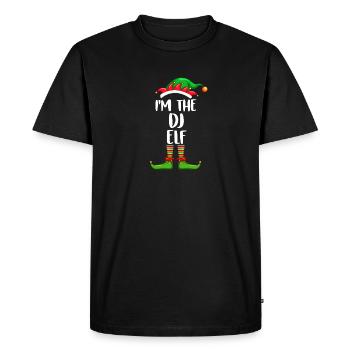 I'm The Dj Elf Shirt Matching Family Christmas - Men's Premium Organic T-Shirt - black - Front - Nico (187cm)