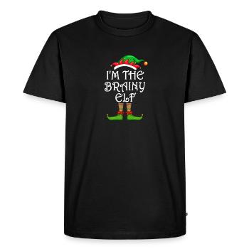 I'm The Brainy Elf Shirt Matching Family Christmas - Men's Premium Organic T-Shirt - black - Front - Nico (187cm)