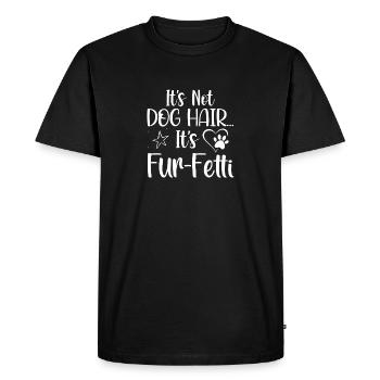 Drôle de poil de chien fourrure-fetti motif de slogan - T-shirt Premium bio Homme - noir - Devant - Nico (187cm)