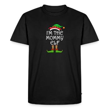 Je suis la maman elfe chemise assortie Noël en famille - T-shirt Premium bio Homme - noir - Devant - Nico (187cm)