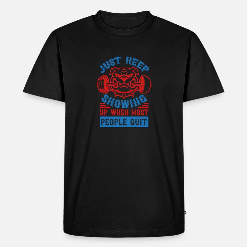get strong - Männer Premium Bio T-Shirt - Schwarz