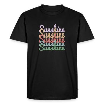 sunshine Retro - Summer and sun in vintage look - Men's Premium Organic T-Shirt - black - Front - Nico (187cm)