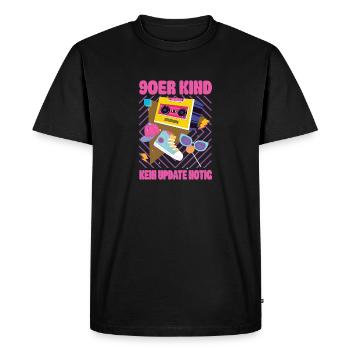 années 90 enfant pas besoin de mise à jour des années 90 fête carnaval ko - T-shirt Premium bio Homme - noir - Devant - Nico (187cm)