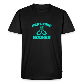 Pêcheur à temps partiel - T-shirt Premium bio Homme - noir - Devant - Nico (187cm)