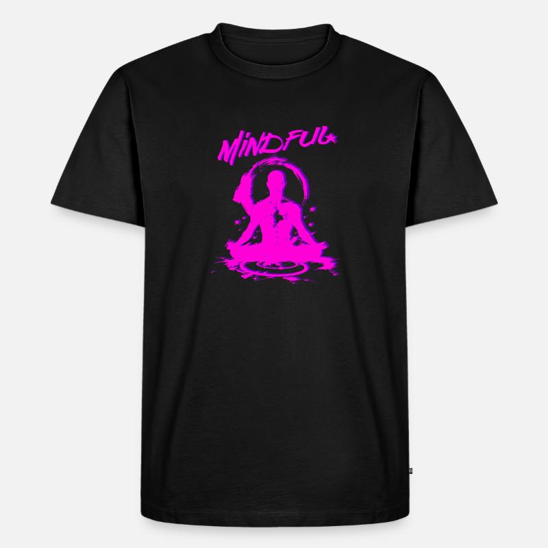 Mindful - Männer Premium Bio T-Shirt - Schwarz