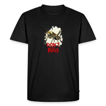 Ne mangez pas d’insectes Nourriture Règlement de l’UE Insectes - T-shirt Premium bio Homme - noir - Devant - Nico (187cm)