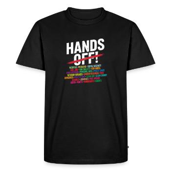 Bas les pattes - T-shirt Premium bio Homme - noir - Devant - Nico (187cm)