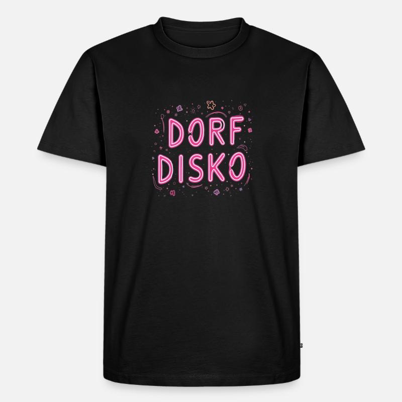 Dorf DISKO - Männer Premium Bio T-Shirt - Schwarz