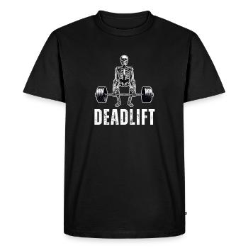 Entraînement de gymnastique de squelette de soulevé de terre - T-shirt Premium bio Homme - noir - Devant - Nico (187cm)