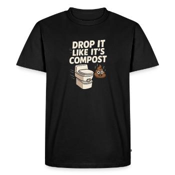 Composting Toilet Life Eco Humor Off Grid Bathroom - Men's Premium Organic T-Shirt - black - Front - Nico (187cm)