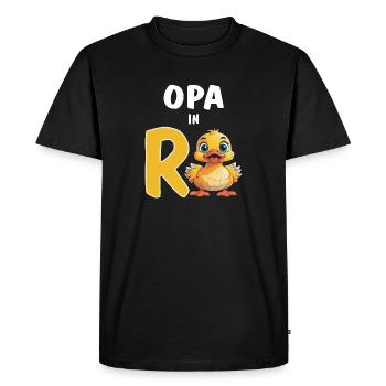 CANARD GRAND-PÈRE RETRAITÉ - T-shirt Premium bio Homme - noir - Devant - Nico (187cm)