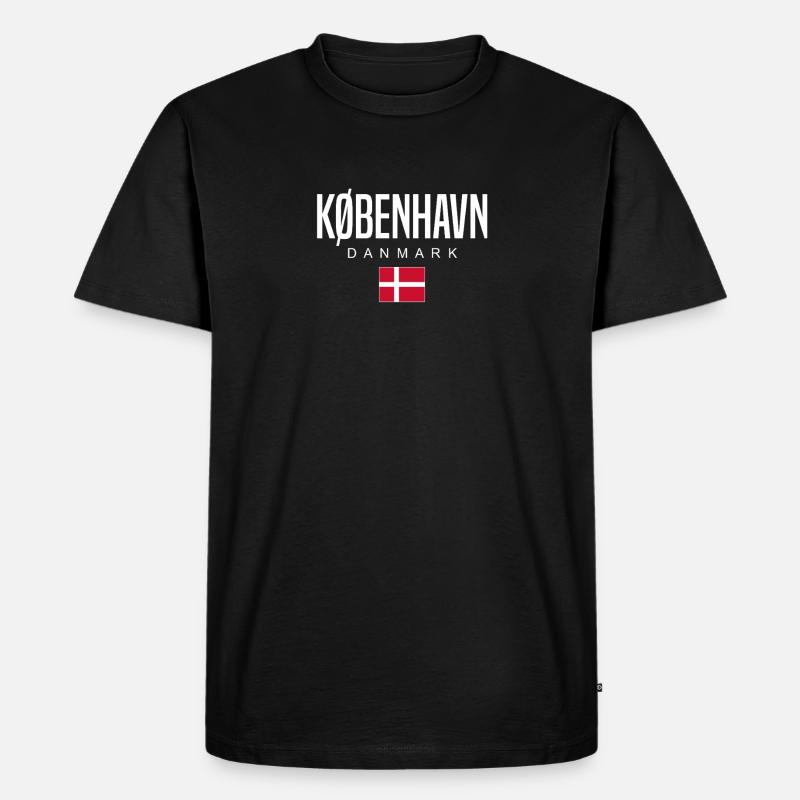 Copenaghen, Danimarca - Maglietta ecologica premium da uomo - nero