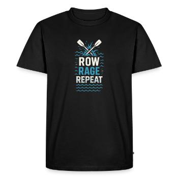Aventure en eau vive Rafting Équipage Plein air - T-shirt Premium bio Homme - noir - Devant - Nico (187cm)