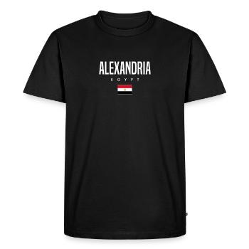 Alexandrie, Égypte - T-shirt Premium bio Homme - noir - Devant - Nico (187cm)