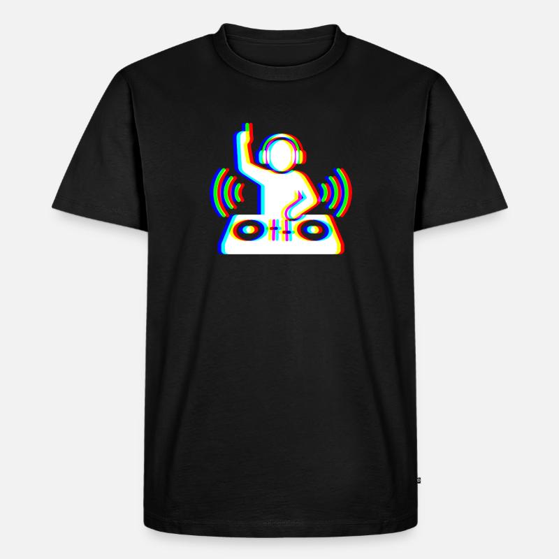 Glitch DJ – Beat Creator - Männer Premium Bio T-Shirt - Schwarz