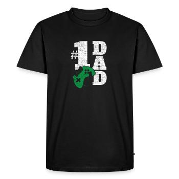 Number 1 Dad Gamer - Men's Premium Organic T-Shirt - black - Front - Nico (187cm)