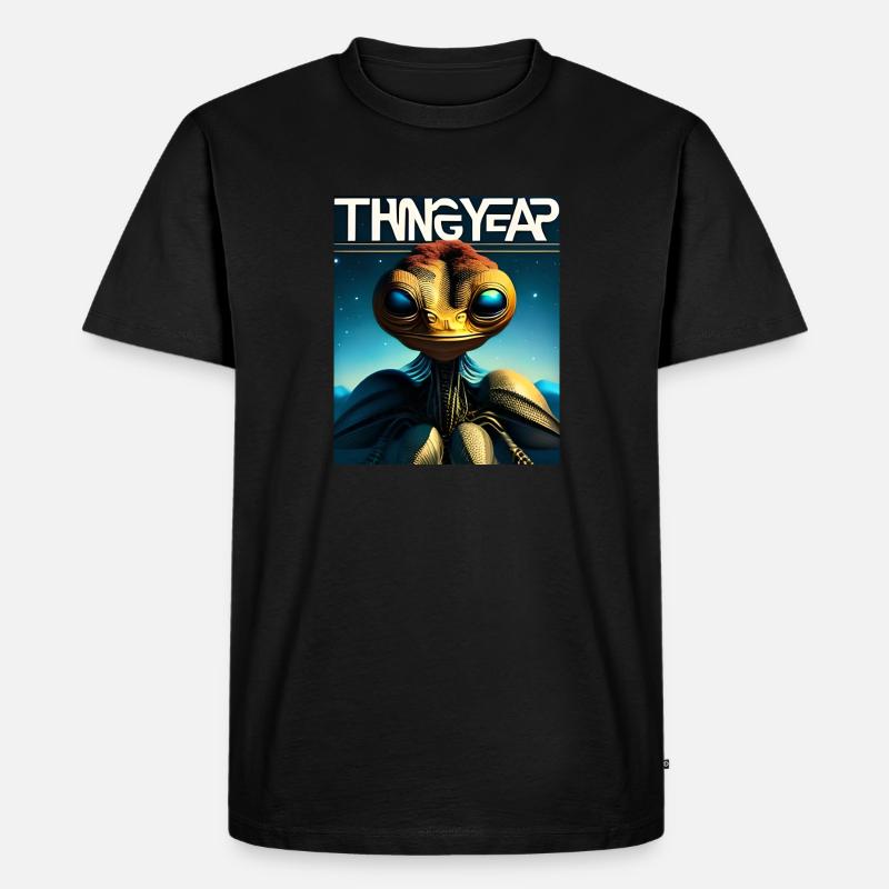 Thing Year - Alien - Männer Premium Bio T-Shirt - Schwarz