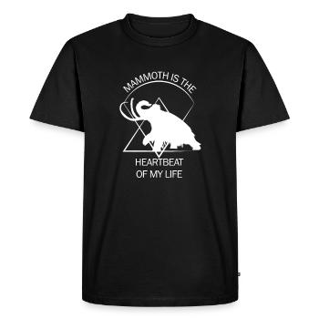 Funny Mammoth Stone Age Ice Age Design Prehistoric - Men's Premium Organic T-Shirt - black - Front - Nico (187cm)