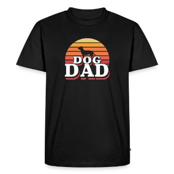 Papa chien - T-shirt Premium bio Homme - noir - Devant - Nico (187cm)