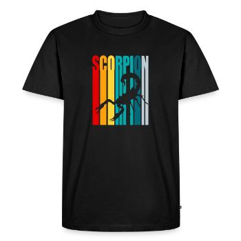 Style rétro Scorpion - T-shirt Premium bio Homme - noir - Devant - Nico (187cm)