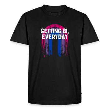Getting Bi, Everyday Bisexual LGBTQ Bi Pride LGBT - T-shirt Premium bio Homme - noir - Devant - Nico (187cm)