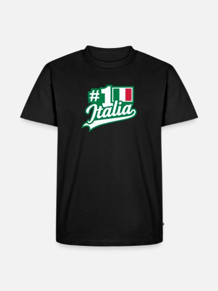 No. 1 Italia (lettering) - Men's Premium Organic T-Shirt - black