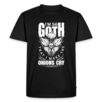 Je suis tellement gothique que je fais pleurer les oignons gothique sombre - T-shirt Premium bio Homme - noir - Devant - Nico (187cm)