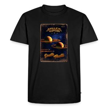 Couverture de magazine de style rétro SpaceCaptain Numéro 7 - T-shirt Premium bio Homme - noir - Devant - Nico (187cm)
