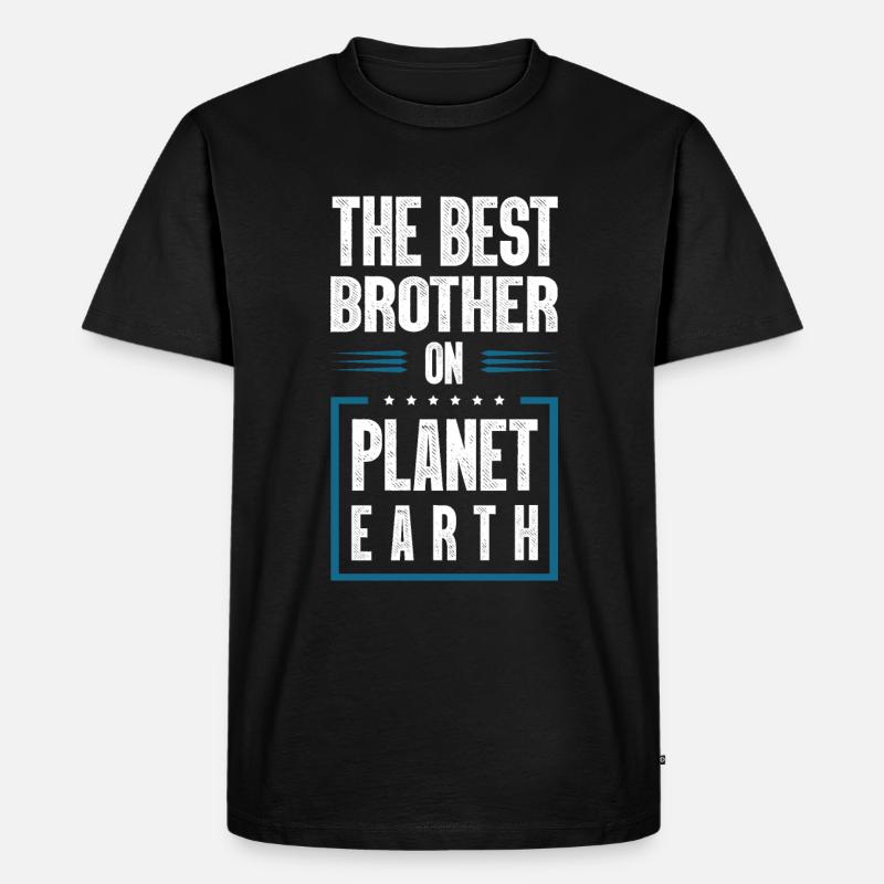 Bester Bruder Spruch - Männer Premium Bio T-Shirt - Schwarz