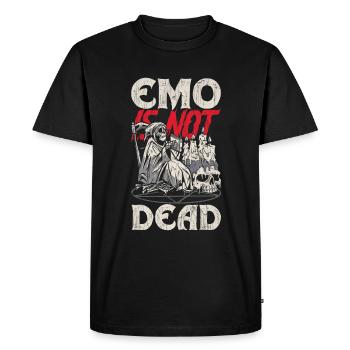 Emoticon Emo n’est pas mort Esthétique Emocore - T-shirt Premium bio Homme - noir - Devant - Nico (187cm)