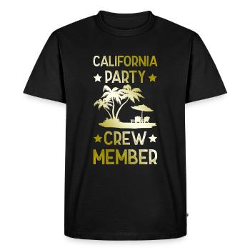 Équipe de fête californienne - T-shirt Premium bio Homme - noir - Devant - Nico (187cm)